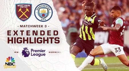 West Ham United v. Manchester City | PREMIER LEAGUE HIGHLIGHTS | 8/31/2024 | NBC Sports