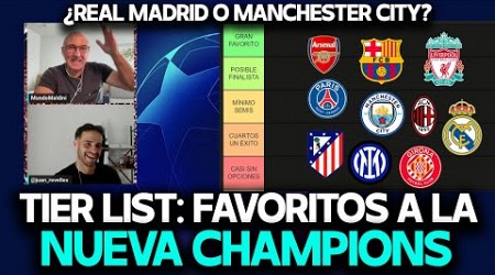 TIER LIST CHAMPIONS 24-25 ¿MÁXIMO FAVORITO MANCHESTER CITY O REAL MADRID? ¿BARCELONA Y ATLETI SEMIS?