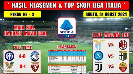 Hasil Liga Italia Tadi Malam ~ INTER MILAN vs ATALANTA ~ VENEZIA vs TORINO ~Liga Italia 2024 Pekan 3