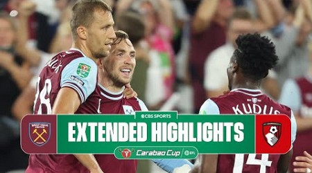 West Ham vs. Bournemouth: Extended Highlights | Carabao Cup | CBS Sports Golazo