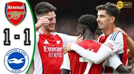 Arsenal vs Brighton 1-1 All Goals &amp; Highlights 2024 HD