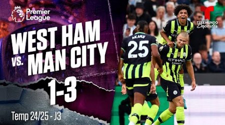 Highlights &amp; Goles: West Ham vs. Manchester City 1-3 | Premier League | Telemundo Deportes