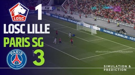 LILLE [1-3] PSG / RÉSUMÉ | 2024 Ligue 1 simulation eFootball