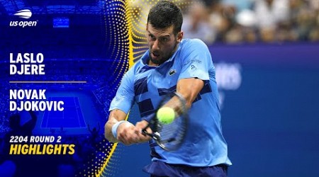 Laslo Djere vs. Novak Djokovic Highlights | 2024 US Open Round 2