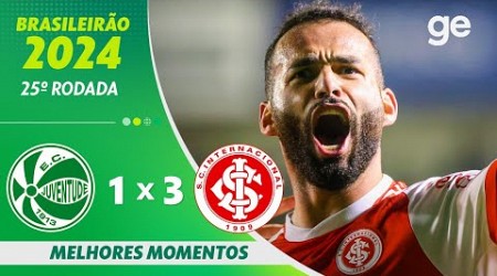 JUVENTUDE 1 X 3 INTERNACIONAL | MELHORES MOMENTOS | 25ª RODADA BRASILEIRÃO 2024 | ge.globo