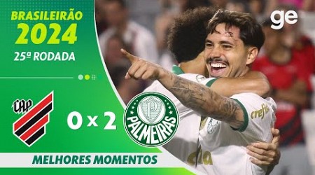 ATHLETICO-PR 0 X 2 PALMEIRAS | MELHORES MOMENTOS | 25ª RODADA BRASILEIRÃO 2024 | ge.globo