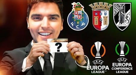 SORTEIO DA LIGA EUROPA E CONFERENCE LEAGUE ( PORTO, BRAGA e VITORIA)