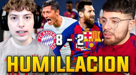 REACCION CON LA COBRA AL BAYERN MUNICH 8 BARCELONA 2 - CHAMPIONS LEAGUE 2020