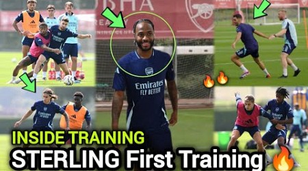 INSIDE TRAINING | Arsenal Back to Business: STERLING Arsenal first training with the team