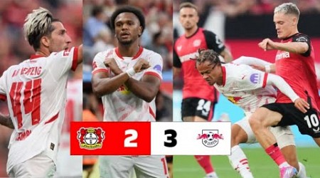 Bayer Leverkusen gegen RB Leipzig 2-3 &amp; Alle Tore Highlights &amp; Lois Openda Tore gegen Leverkusen