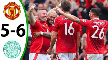 Man United Legends vs Celtic Legends 5-6 - All Goals &amp; Highlights - Charity Match 2024