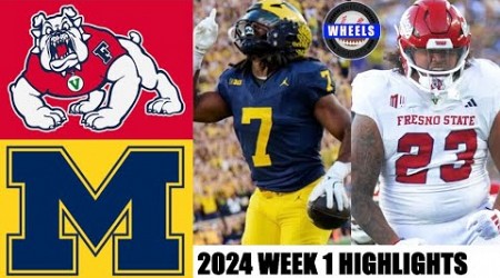 #9 Michigan vs Fresno State | Full Game Highlights | 2024 College Football Highlights