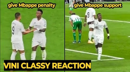 Vini Jr classy reaction give Mbappe to take PENALTY and telling the fans to get LOUDER in SUPPORT