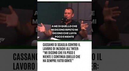 #Cassano si scaglia contro il lavoro di #Inzaghi all’#Inter: “Continua quello che ha fatto #Conte”