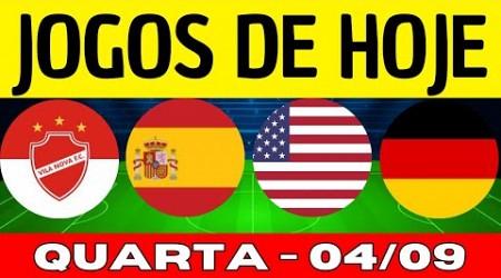 JOGOS DE HOJE | BRASILEIRÃO 2024 | DESTA QUARTA-FEIRA 04/09/2024 | JOGOS DO CAMPEONATO BRASILEIRO