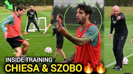 INSIDE TRAINING | Chiesa, Szobo &amp; Salah keeping it moving while others are on International duty