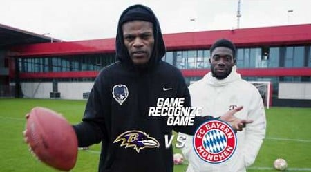 Lamar Jackson vs. @fcbayern Star Alphonso Davies in Ultimate Skills Challenge 