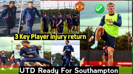 BREAKING✅Man Utd injury boost: Yoro, Hojlund, Shaw Ready For Southampton Match Man United Training