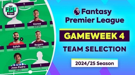 FPL GW4: TEAM SELECTION | Wildcard Success! | Gameweek 4 | Fantasy Premier League 2024/25 Tips