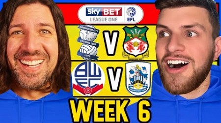 LEAGUE 1 WEEK 6 PREDICTIONS