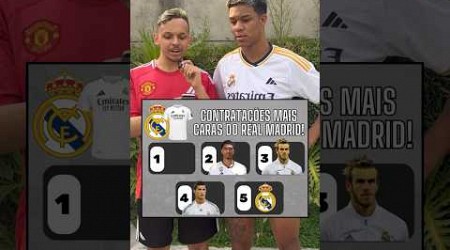 Contratações mais caras do Real Madrid! #futebol #brasileirão #realmadrid #cristianoronaldo #bale