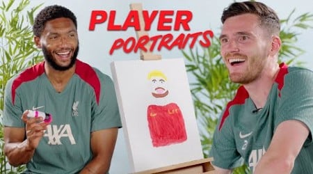 Andy Robertson &amp; Joe Gomez take on Player Portaits Challenge | Liverpool FC