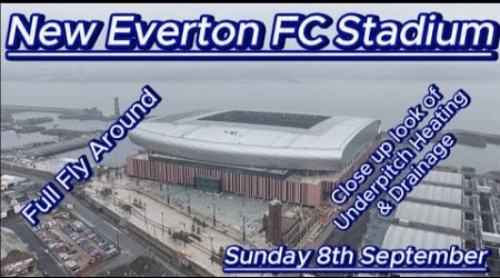 New Everton FC Stadium - Sunday 8th September - Bramley Moore Dock - latest drone footage #efc