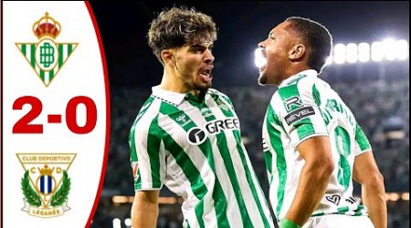 Real Betis vs Leganes (2-0) All Goals Results/Highlights Vitor Roque Goal Abdessamad Ezzalzouli Goal