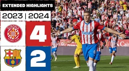 GIRONA FC 4 - 2 FC BARCELONA 2023/2024 | RESUMEN ampliado