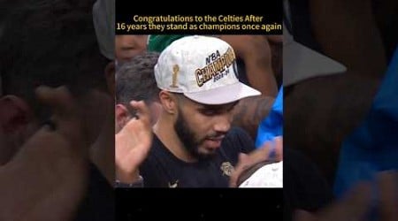 Celtics become champions again after 16 years #shorts #nba #basketball #jaylenbrown #tatum