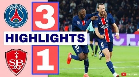 PSG vs Brest (3-1) All GOALS &amp; Extended HIGHLIGHTS || Le Résumé | Ligue 1 | Dembélé and Ruiz GOALS!