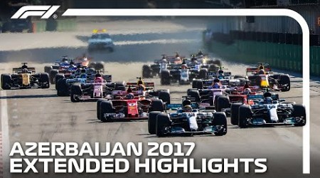 Ricciardo&#39;s Chaotic Baku Win | Extended Race Highlights | Azerbaijan 2017