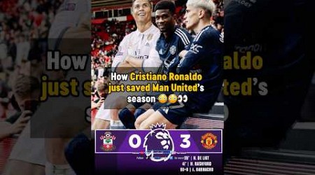 Ronaldo just SAVED Manchester United 