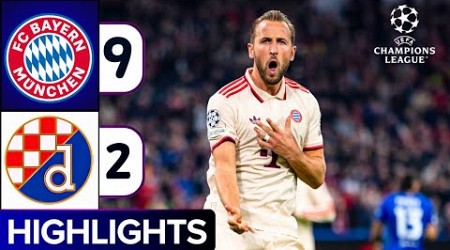 Bayern Munich vs Dinamo Zagreb (9-2) | All Goals &amp; Extended Highlights | UEFA Champions League 24/25