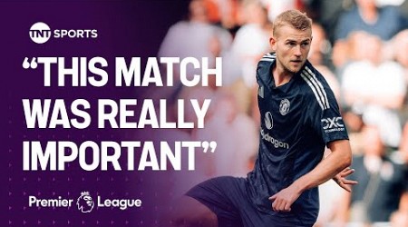 Player of the match Matthijs de Ligt reacts to Man United&#39;s win and his debut goal 