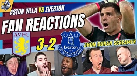 ASTON VILLA FANS REACTION TO JHON DURAN’S SCREAMER ASTON VILLA 3-2 EVERTON | 24/25 PREMIER LEAGUE