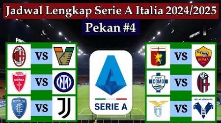 Jadwal Liga Italia Pekan ke 4 - AC Milan vs Venezia - Serie A Italia 2024/2025