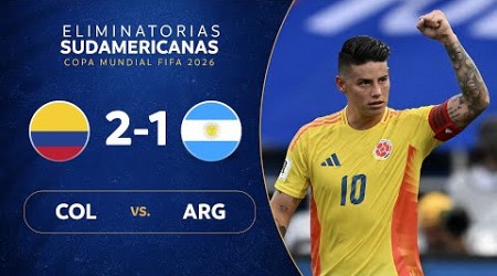 COLOMBIA vs. ARGENTINA [2-1] | RESUMEN | ELIMINATORIAS SUDAMERICANAS | FECHA 8