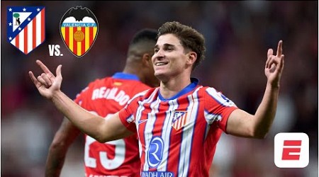 JULIÁN ÁLVAREZ anotó su primer gol en liga con ATLÉTICO DE MADRID en triunfo ante Valencia | La Liga