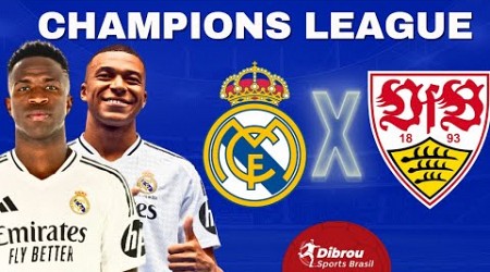 REAL MADRID X STUTTGART AO VIVO CHAMPIONS LEAGUE DIRETO DO SANTIAGO BERNABEU | RODADA 1 - NARRAÇÃO