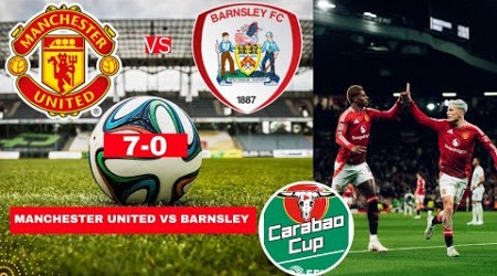 Manchester United vs Barnsley 7-0 Live Stream Carabao Cup Football EFL Match Score Highlights Utd