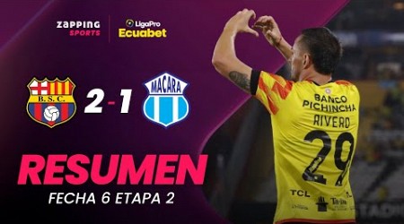 Barcelona SC 2 - 1 CD Macará / Resumen Fecha 6 / 2da Etapa / LigaPro Ecuabet