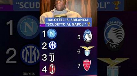 BALOTELLI si sbilancia: “Il NAPOLI vincerà lo SCUDETTO!” 