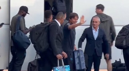 NAPOLI arrivato a CAGLIARI: accoglienza da brividi in aeroporto 