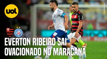 FLAMENGO X BAHIA: EVERTON RIBEIRO É OVACIONADO AO SER SUBSTITUÍDO NO MARACANÃ