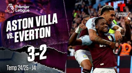 Highlights &amp; Goles: Aston Villa vs. Everton 3-2 | Premier League | Telemundo Deportes