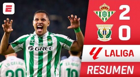 BETIS logró primera victoria en LA LIGA al imponerse 2-0 al LEGANÉS. Gol de VITOR ROQUE | La Liga