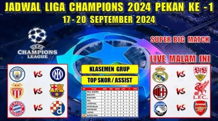 Jadwal Liga Champions 2024 Malam Ini Pekan Ke 1 ~ MAN CITY vs INTER MILAN ~ AC MILAN VS LIVERPOOL