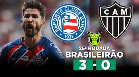 BAHIA DOMINA O GALO NA FONTE NOVA E VOLTA AO G-6 DO BRASILEIRÃO! BAHIA 3 x 0 ATLÉTICO-MG | Narração