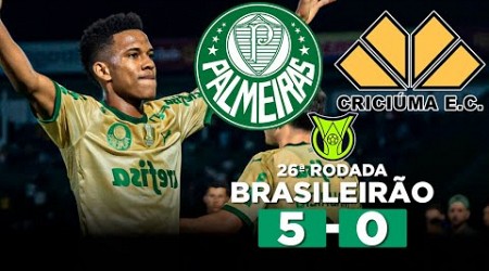 PALMEIRAS GOLEIA CRICIÚMA E VIRA VICE-LÍDER DO BRASILEIRÃO! PALMEIRAS 5 x 0 CRICIÚMA | Narração